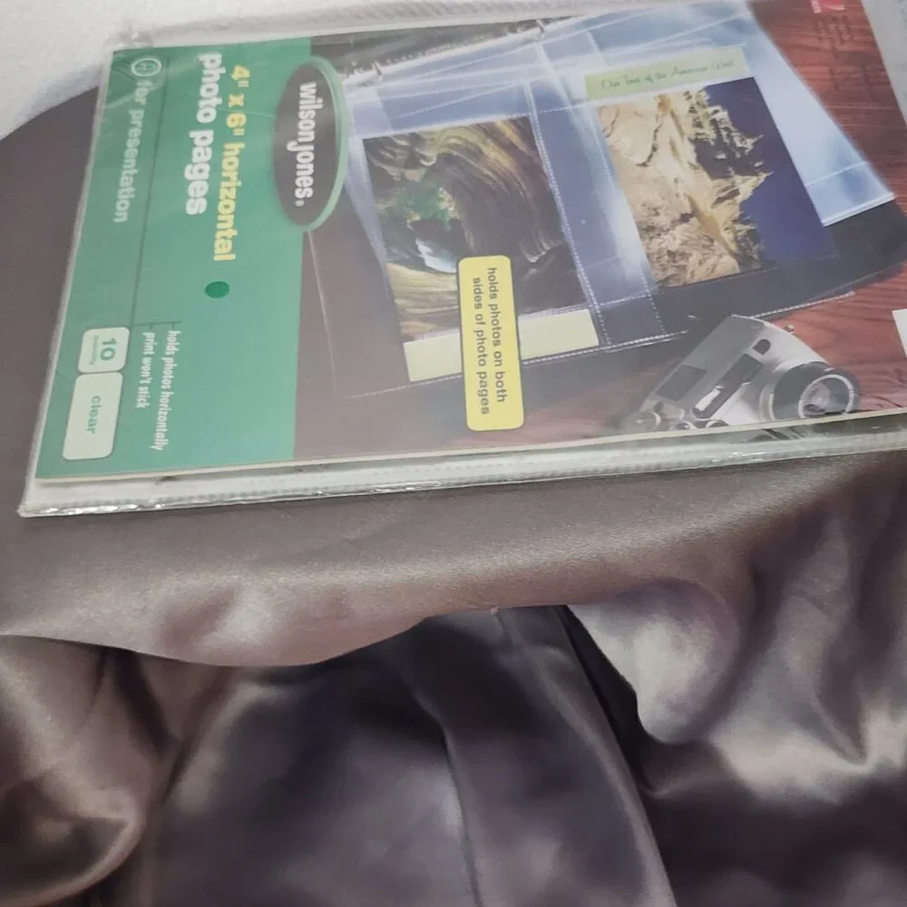 Wilson Jones 10pk Clear Two Sided 4x6 Horizontal Photo Pages for Presentation